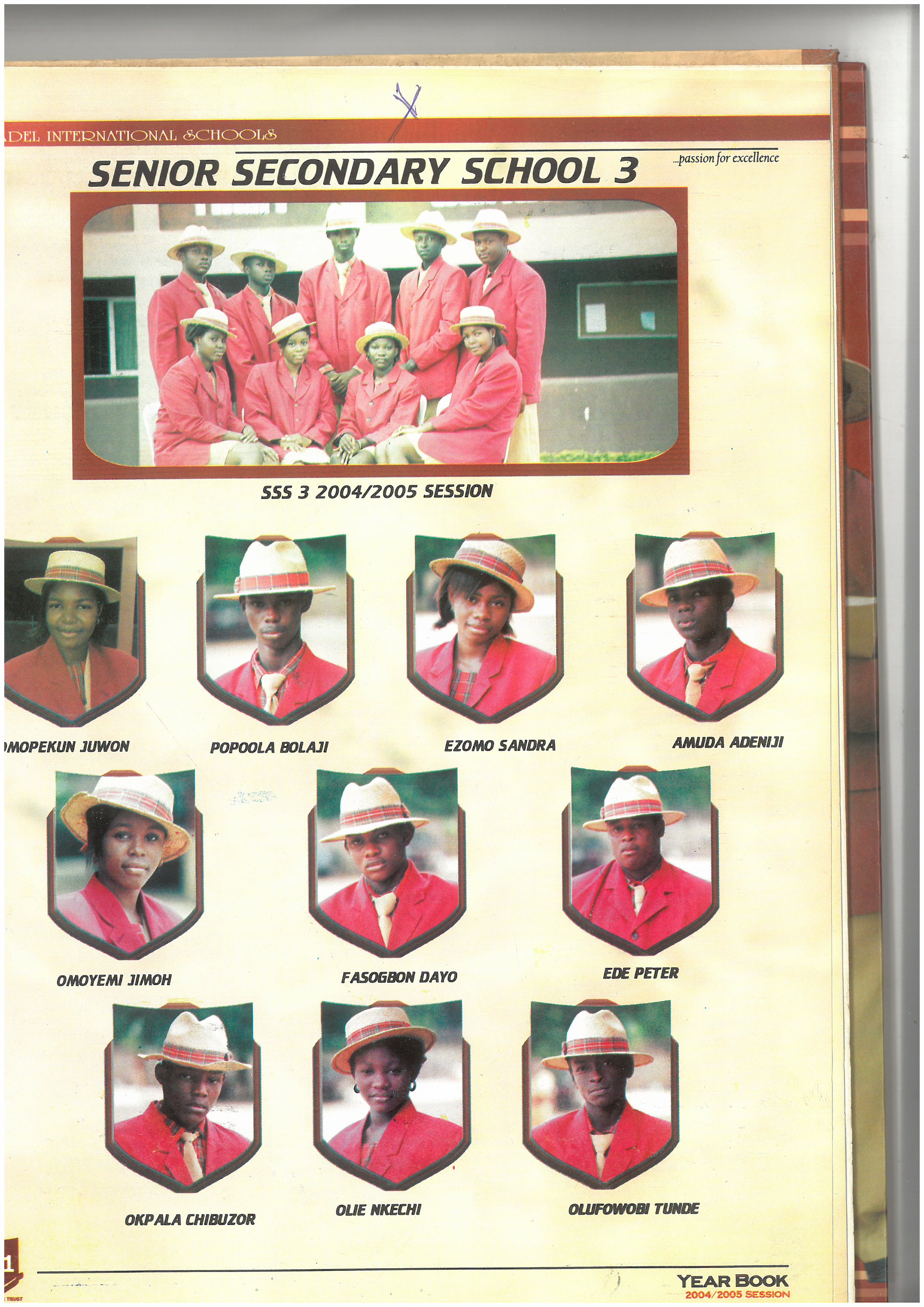 Senior Secondary School 3 — red blazers and straw hats